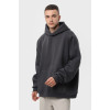 Худи оверсайз мужское тёмно-серое утеплённое RAY OVERSIZE U0404 UNISEX